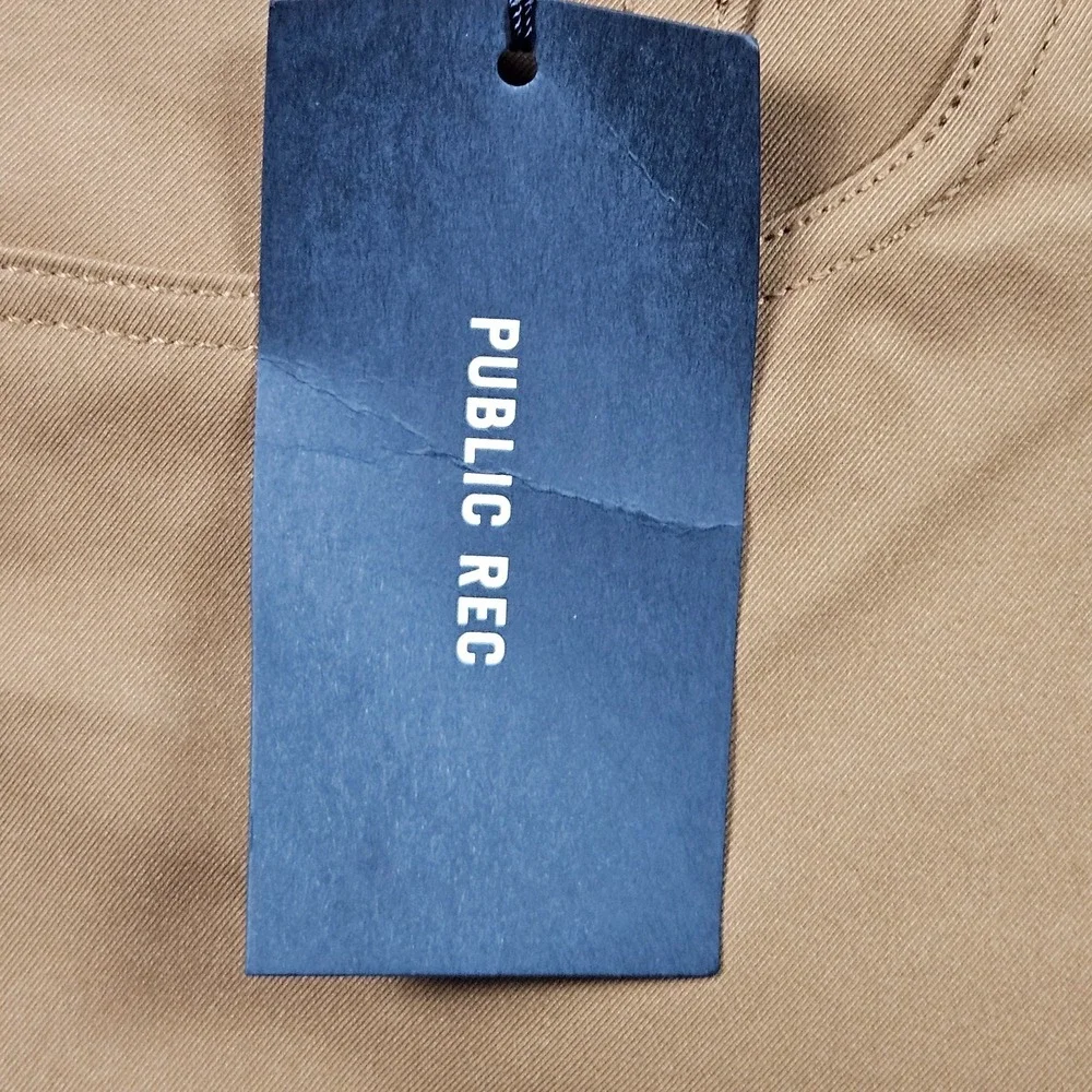 NEW Public Rec Workday 2.0 Pants‎ Mens 32/28 Military Khaki 5 Pocket Office Golf
